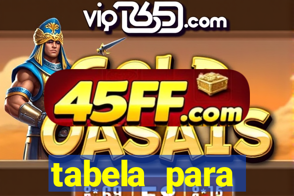 tabela para misturar cores